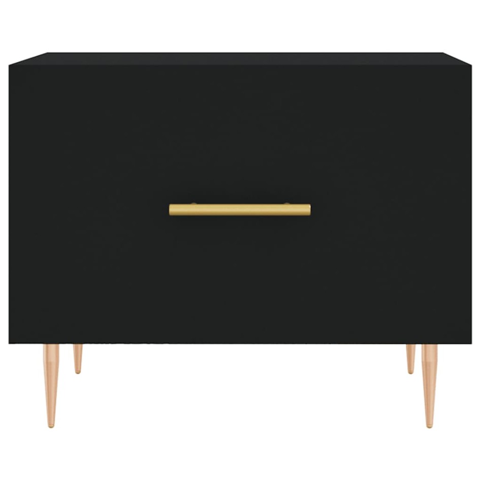 Mesas de centro 2 uds madera de ingeniería negro 50x50x40