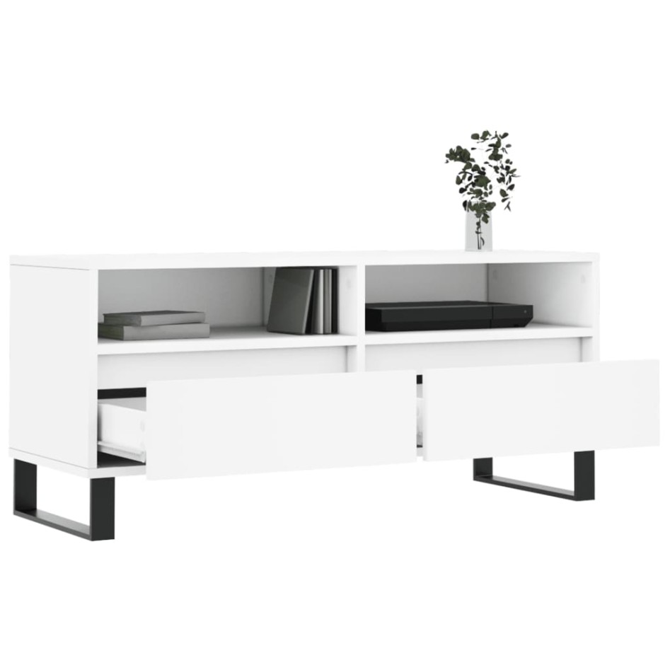 Mueble para TV madera contrachapada blanco 100x34,5x44,5