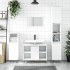 Armario de baño madera de ingeniería blanco 30x30x100