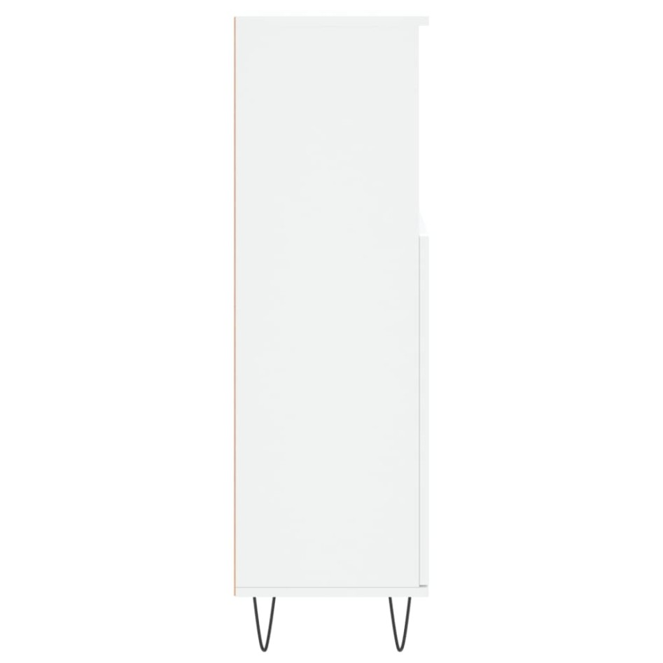 Armario de baño madera de ingeniería blanco 30x30x100