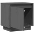 Mesitas de noche 2 uds madera maciza de pino gris 40x30x40