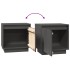 Mesitas de noche 2 uds madera maciza de pino gris 40x30x40