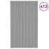 Panel para tejado acero galvanizado gris 12 unidades 80x45