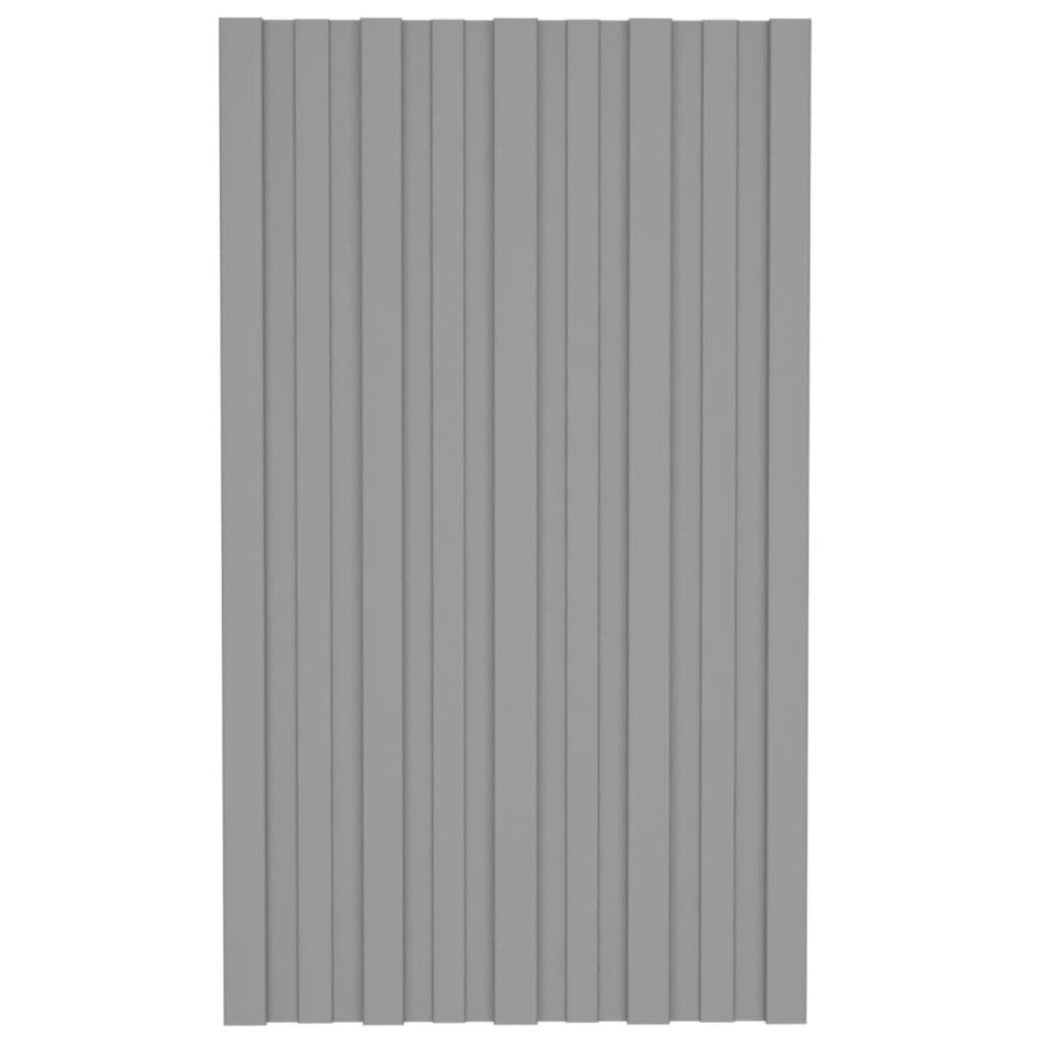 Panel para tejado acero galvanizado gris 12 unidades 80x45