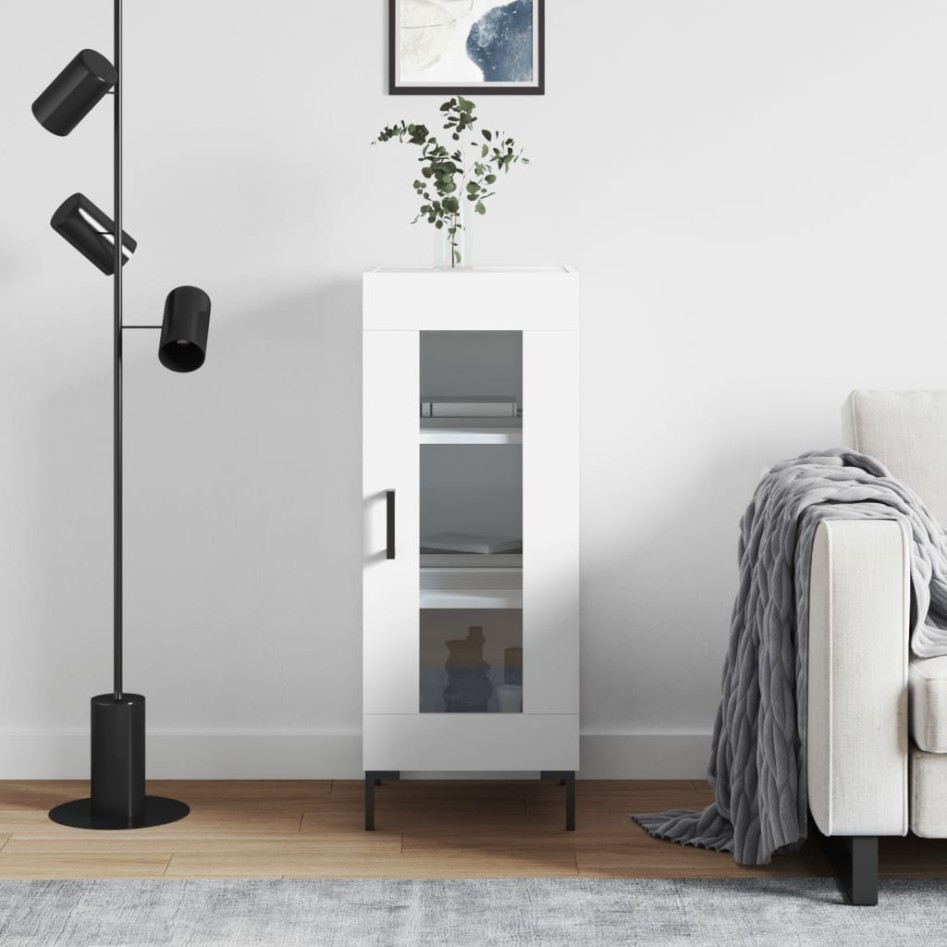 Aparador madera de ingeniería blanco 34,5x34x90