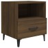 Mesita de noche 2 uds madera contrachapada color roble