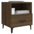 Mesita de noche 2 uds madera contrachapada color roble