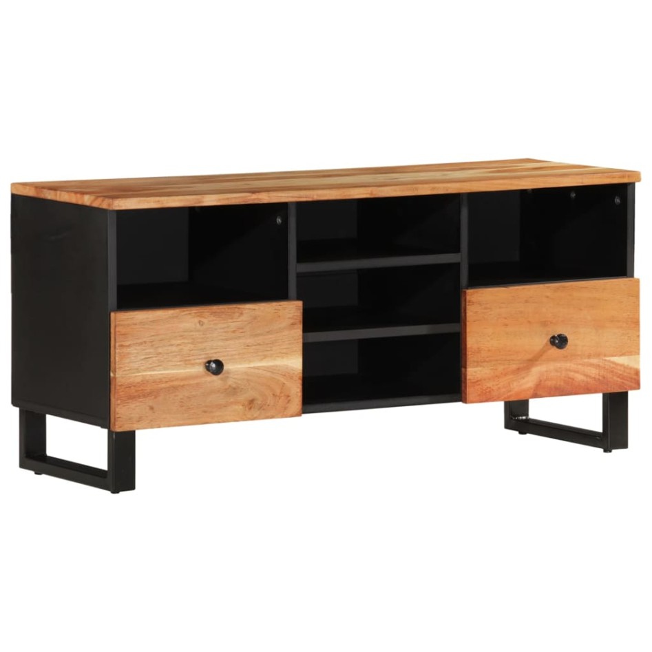 Mueble de TV madera acacia y madera de ingeniería 100x33x46
