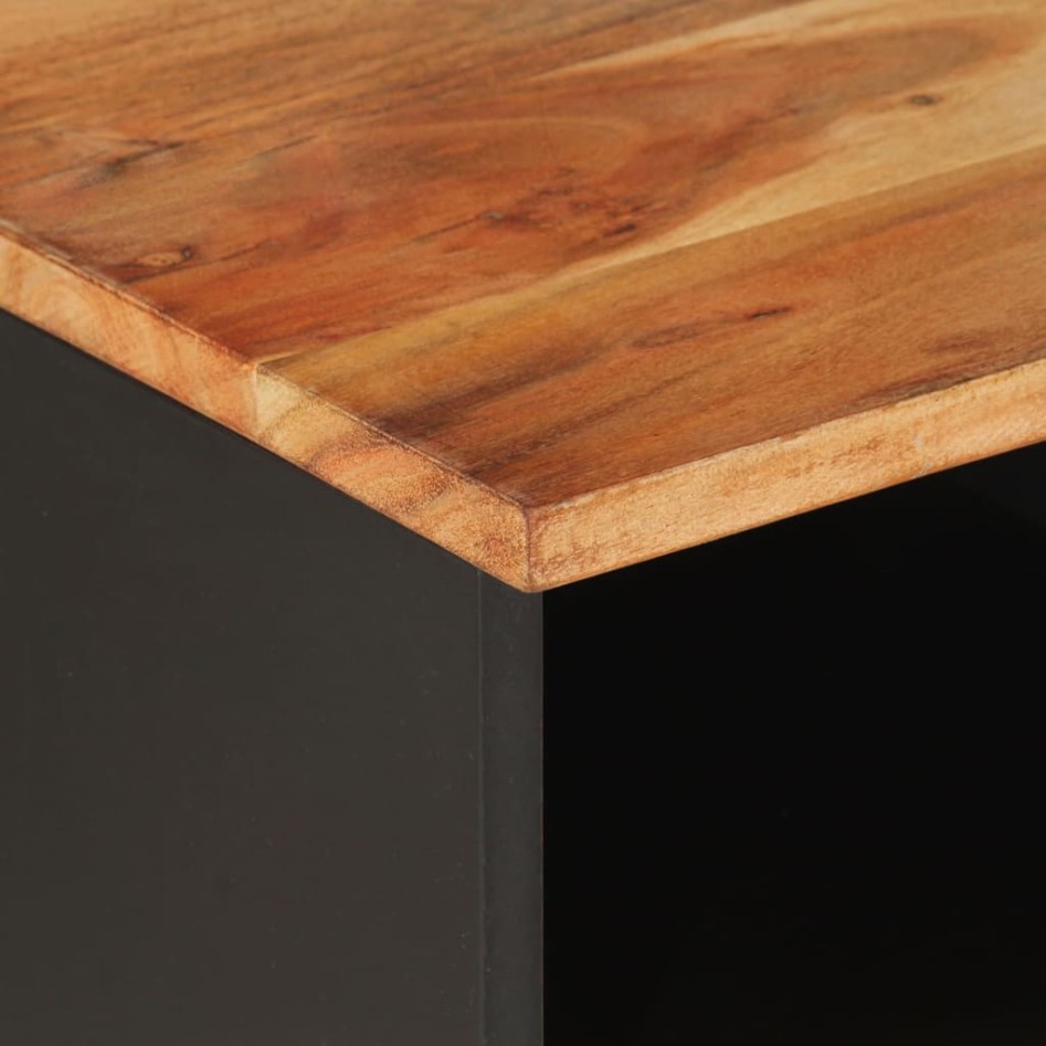 Mueble de TV madera acacia y madera de ingeniería 100x33x46