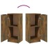 Aparadores 2 uds madera contrachapada roble ahumado 30x30x70