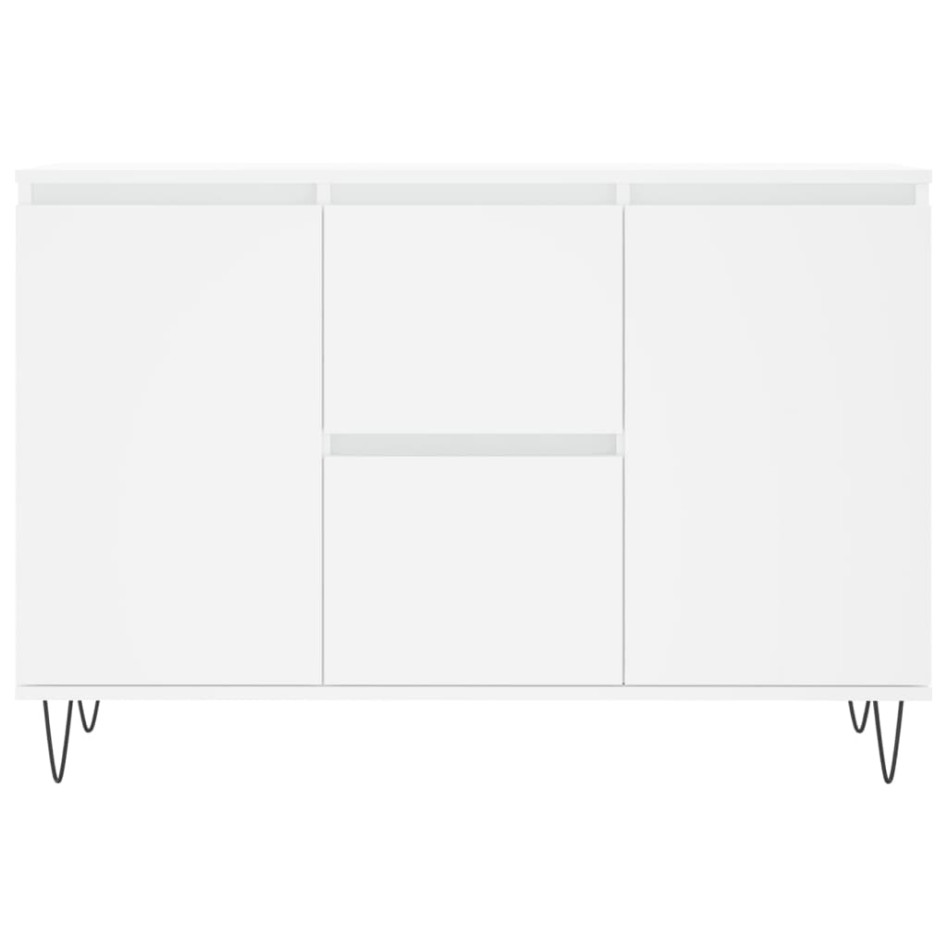 Aparador de madera de ingeniería blanco 104x35x70