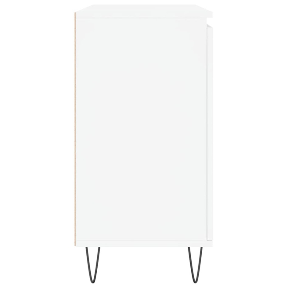 Aparador de madera de ingeniería blanco 104x35x70