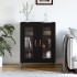 Aparador de madera de ingeniería negro 69,5x34x90