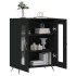 Aparador de madera de ingeniería negro 69,5x34x90