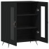 Aparador de madera de ingeniería negro 69,5x34x90
