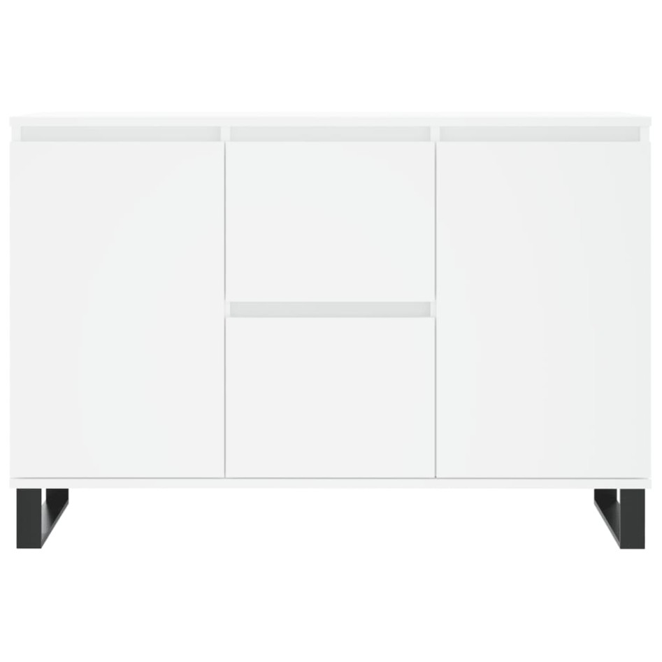 Aparador de madera de ingeniería blanco 104x35x70