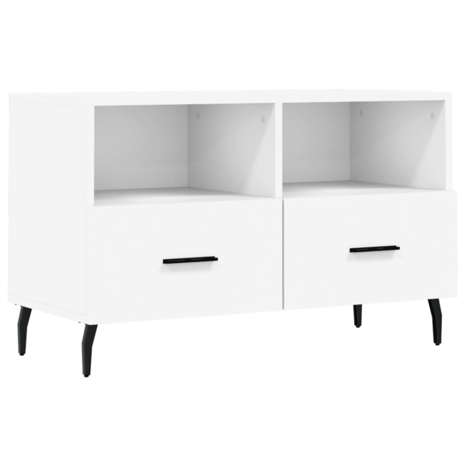 Mueble para TV madera contrachapada blanco 80x36x50