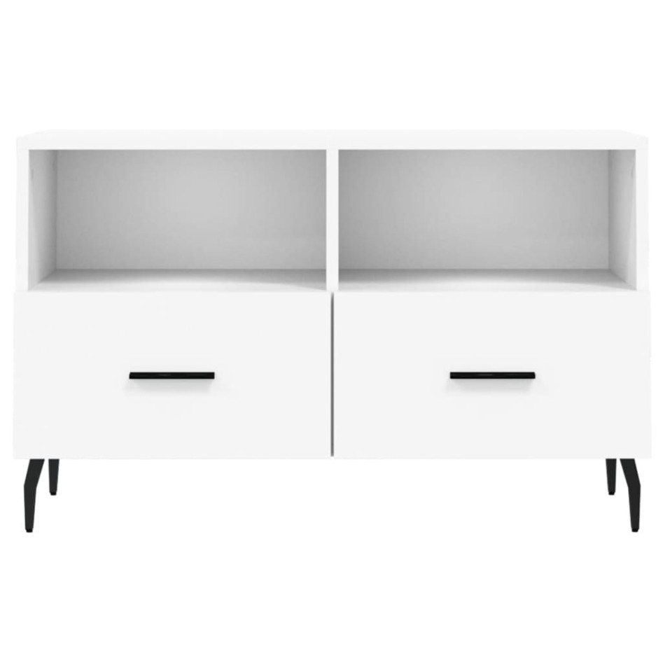 Mueble para TV madera contrachapada blanco 80x36x50