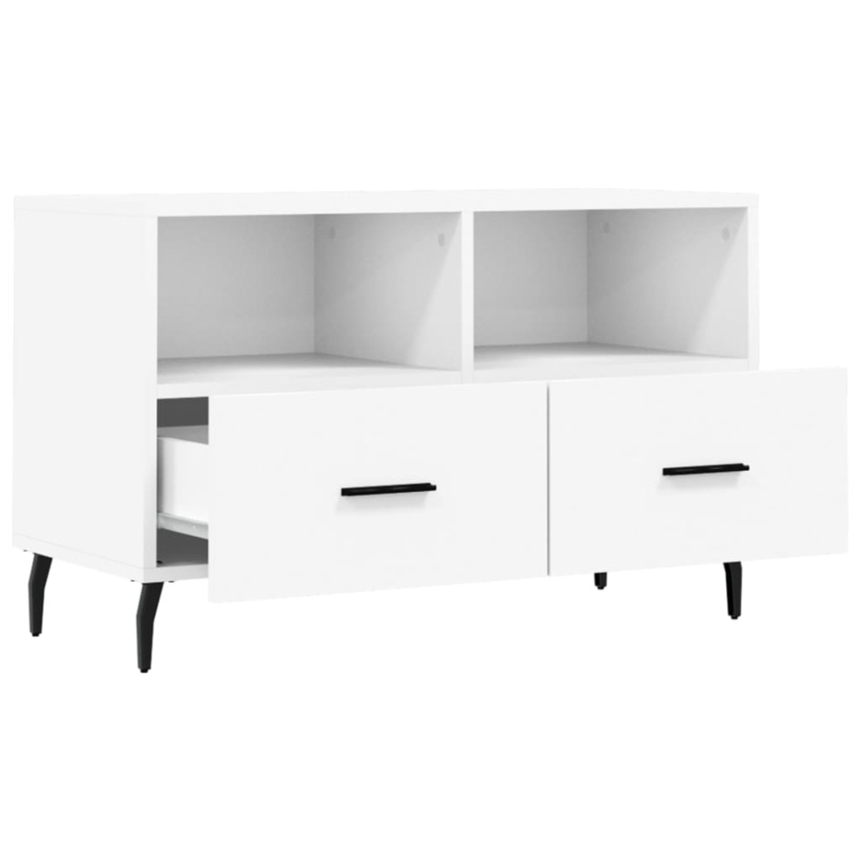 Mueble para TV madera contrachapada blanco 80x36x50