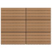 Baldosas de porche 6 uds WPC marrón 60x30 cm 1,08 m²