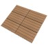 Baldosas de porche 6 uds WPC marrón 60x30 cm 1,08