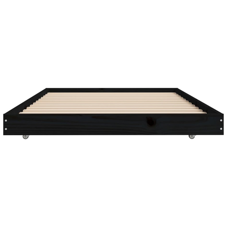 Estructura de cama madera maciza de pino negro 75x190