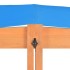 Arenero con techo ajustable de madera de abeto 115x115x115