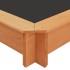 Arenero con techo ajustable de madera de abeto 115x115x115