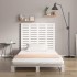 Cabecero cama de pared madera maciza pino blanco 126x3x91,5
