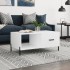 Mesa de centro madera contrachapada blanco 90x50x40
