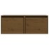 Armarios pared 2 uds madera maciza pino marrón miel 45x30x35