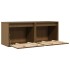 Armarios pared 2 uds madera maciza pino marrón miel 45x30x35