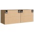 Armarios pared 2 uds madera maciza pino marrón miel 45x30x35