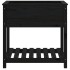 Jardinera con estante madera maciza de pino negro 82,5x54x81