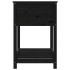 Jardinera con estante madera maciza de pino negro 82,5x54x81