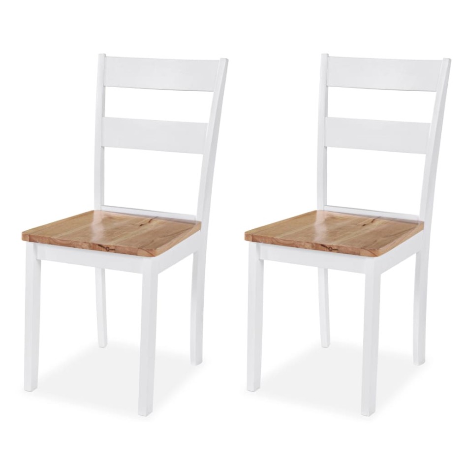 Juego de comedor de MDF y madera de caucho 3 piezas
