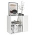 Armario auxiliar madera contrachapada blanco brillo 60x30x50