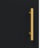 Aparador de madera de ingeniería negro 100x36x60