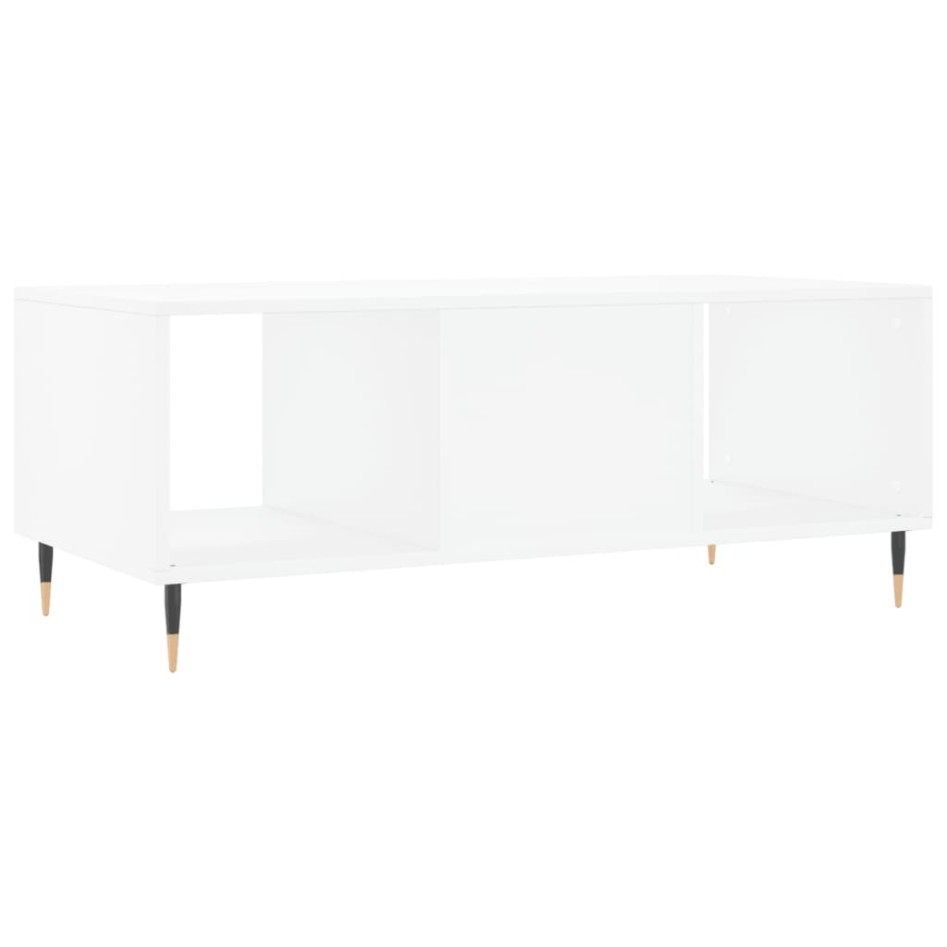 Mesa de centro madera contrachapada blanco 102x50x40