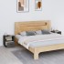 Mesitas de noche 2 uds madera maciza pino gris 40x34x45
