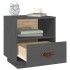 Mesitas de noche 2 uds madera maciza pino gris 40x34x45