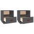 Mesitas de noche 2 uds madera maciza pino gris 40x34x45