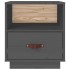 Mesitas de noche 2 uds madera maciza pino gris 40x34x45