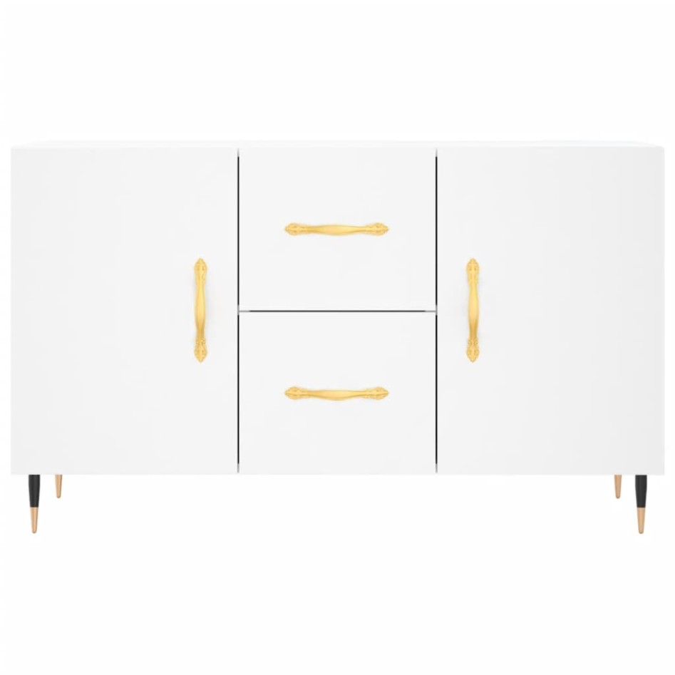 Aparador de madera de ingeniería blanco 100x36x60