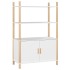 Aparador alto madera contrachapada blanco 80x40x121