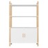 Aparador alto madera contrachapada blanco 80x40x121