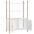 Aparador alto madera contrachapada blanco 80x40x121