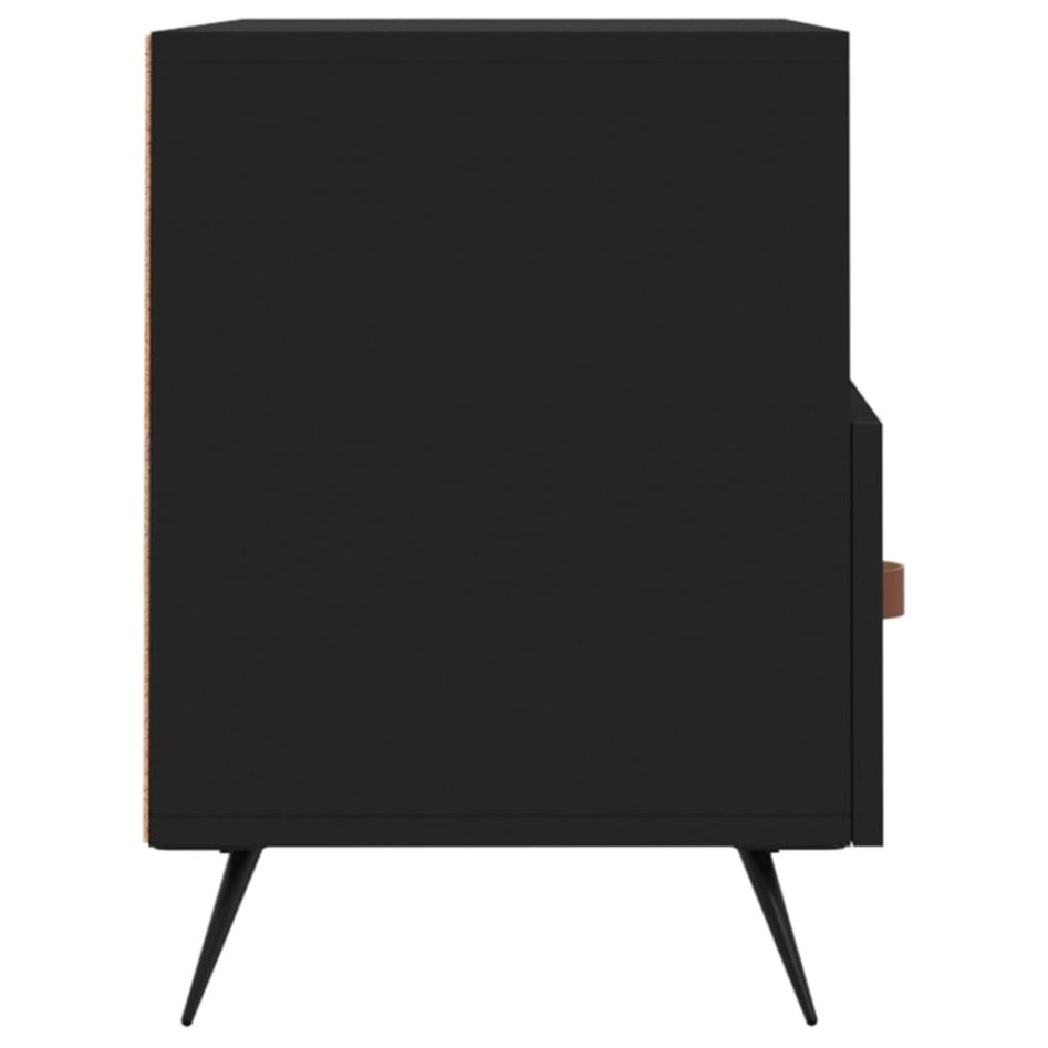 Mueble para TV madera contrachapada negro 80x36x50
