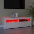 Mueble de TV con luces LED blanco brillante 120x35x40