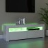 Mueble de TV con luces LED blanco brillante 120x35x40